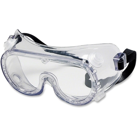 Safety Goggles, Indirect Vent, Adj Strap, Clear
